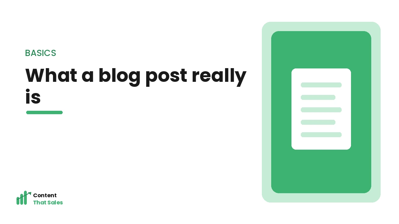 What a blog post really is