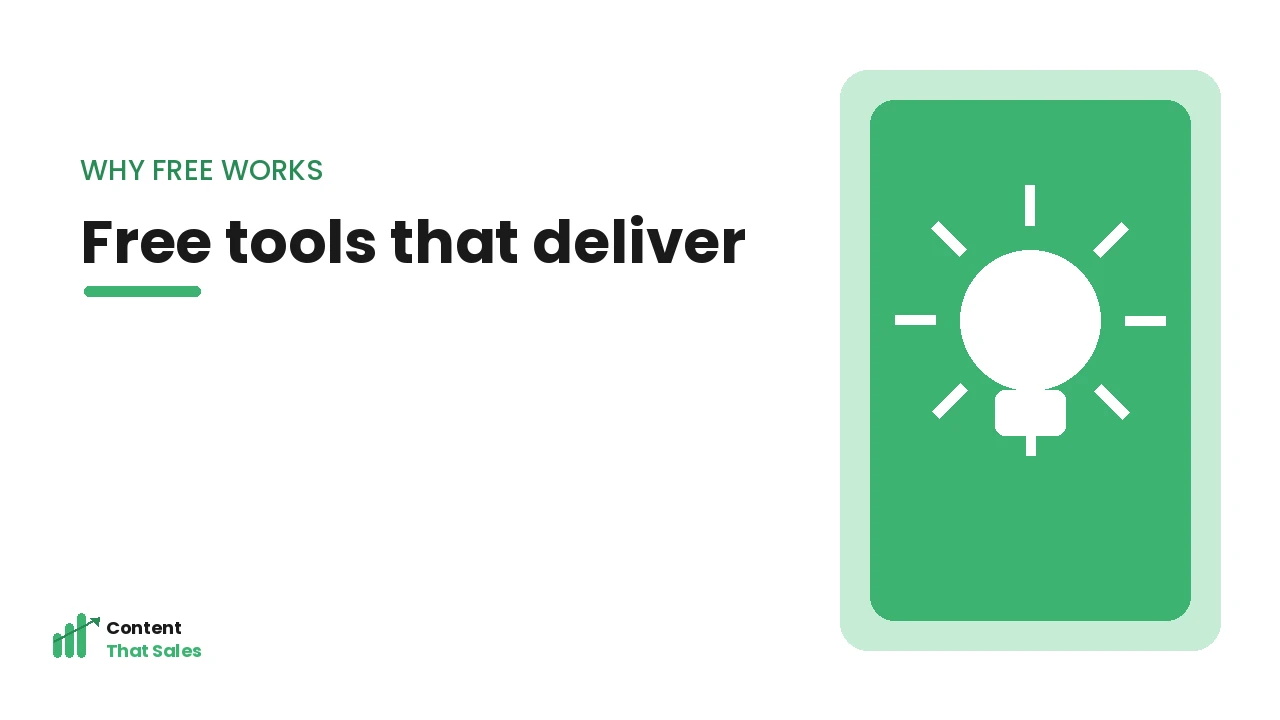 Free keyword tools that deliver illustration by Content That Sales