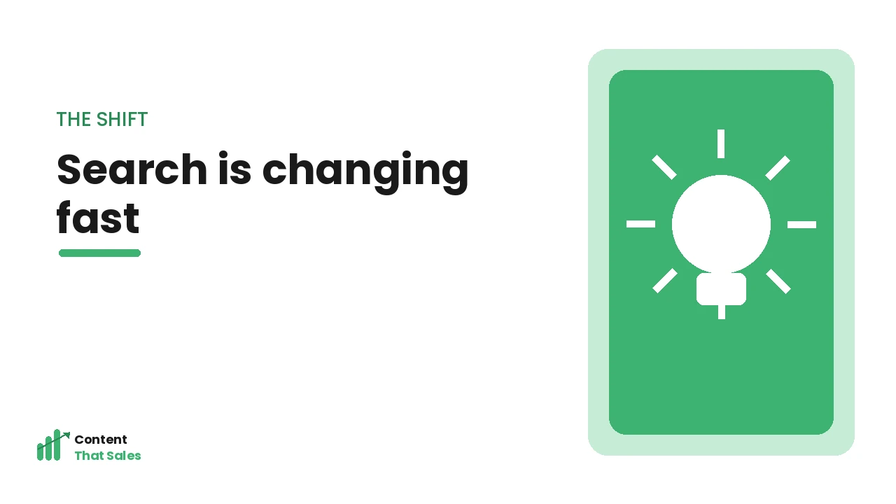 How generative search is changing fast illustration by Content That Sales
