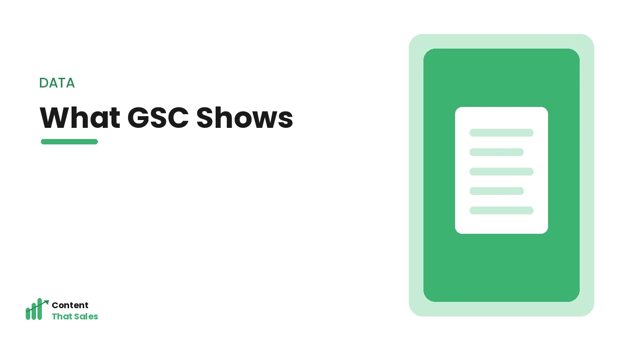 What Search Console data shows