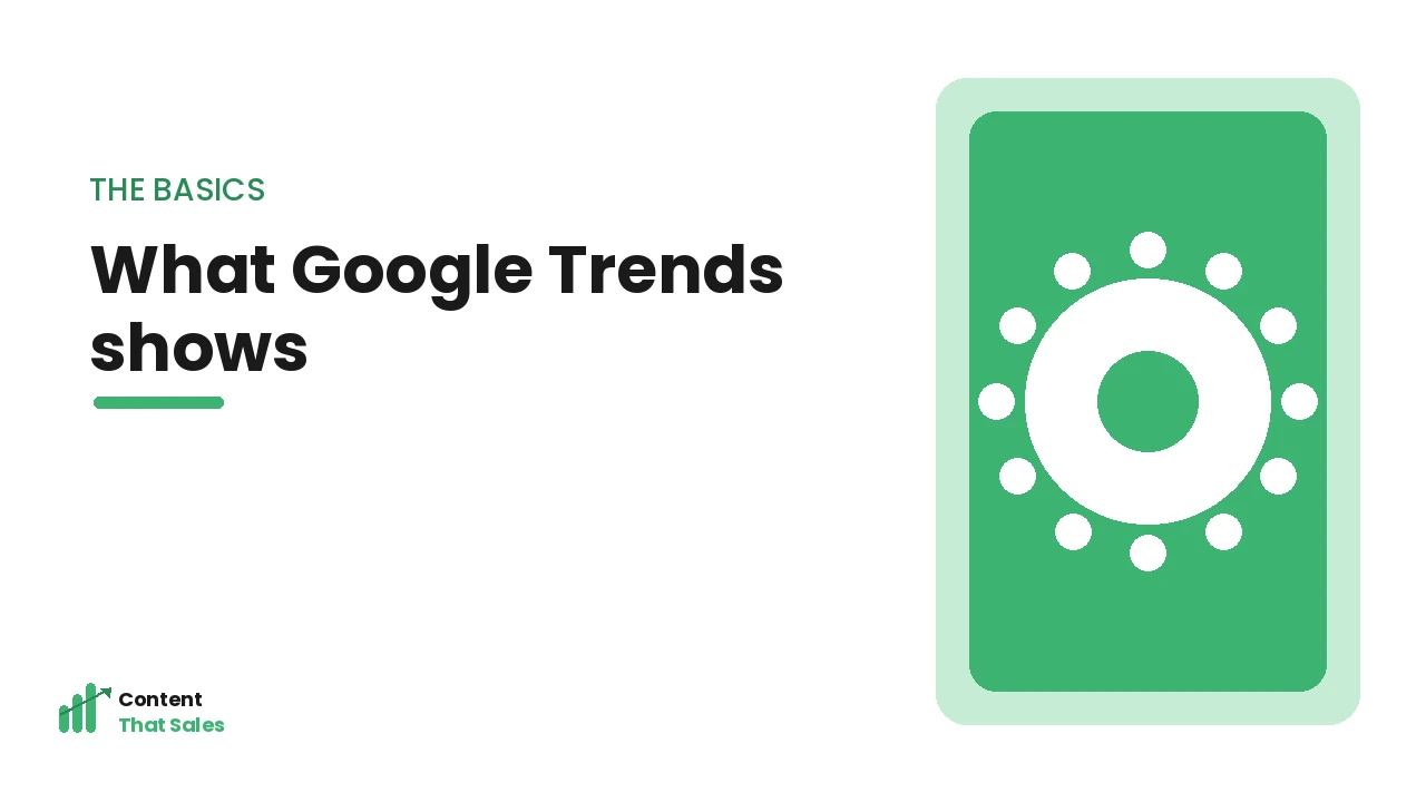 What Google Trends shows illustration by Content That Sales