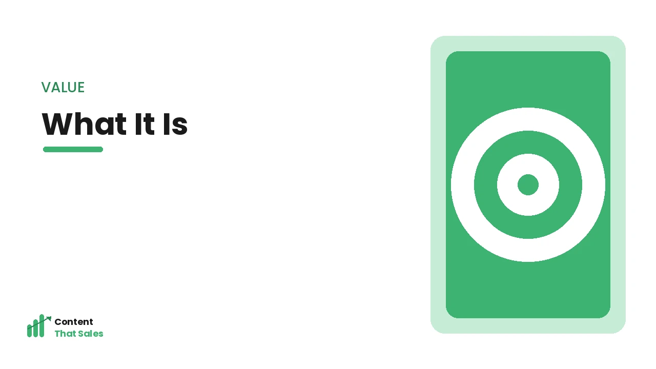 What a value proposition must communicate