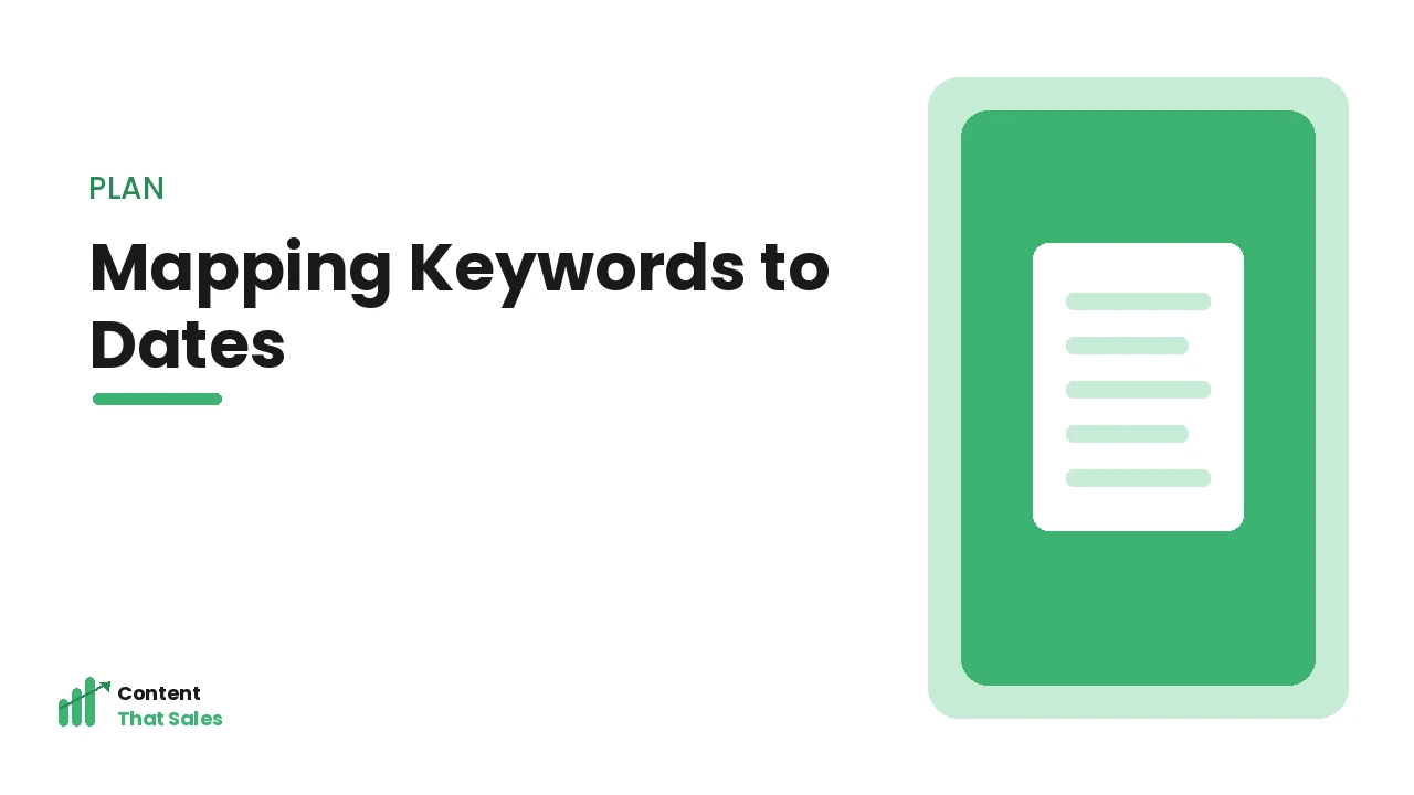 Mapping keywords to publishing dates