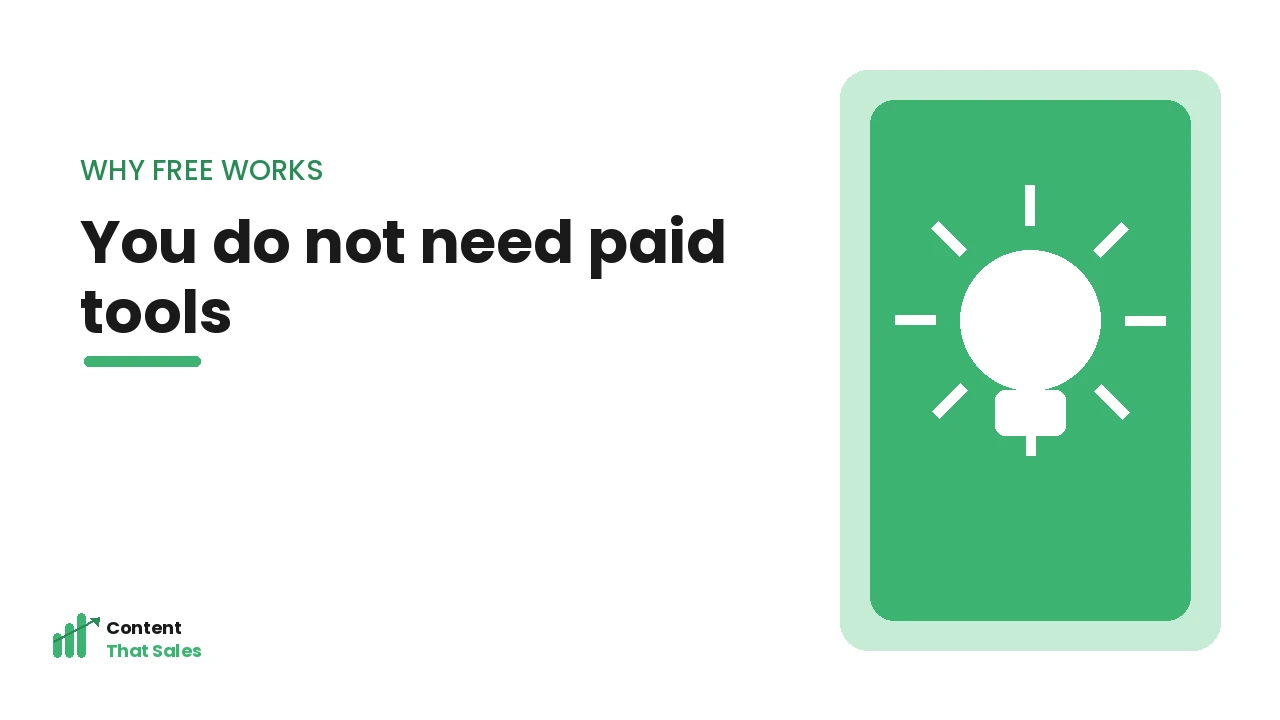 You do not need paid keyword tools illustration by Content That Sales