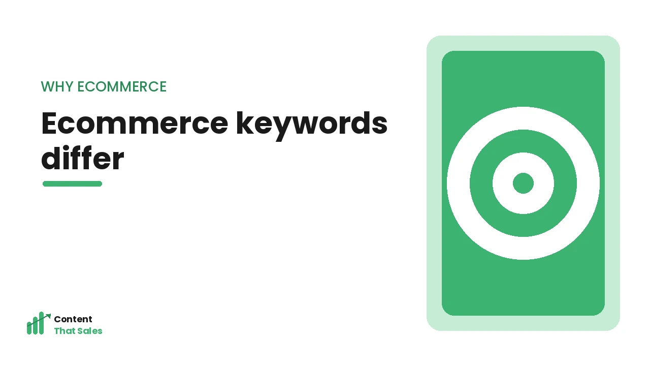 Ecommerce keywords differ illustration by Content That Sales