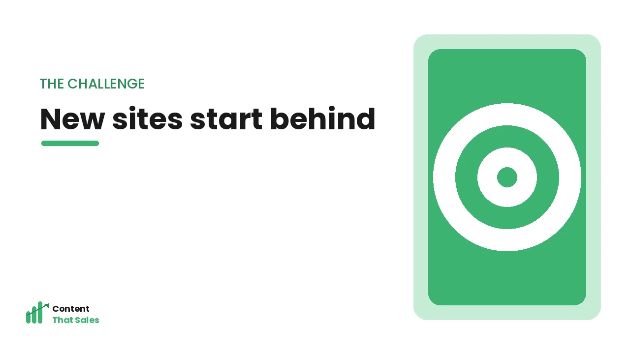 New sites start behind illustration by Content That Sales