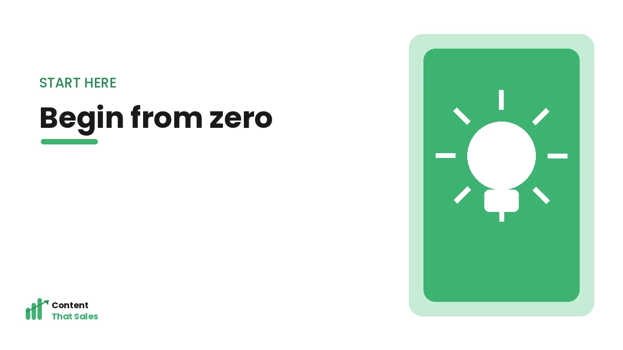 Begin your keyword list from zero illustration by Content That Sales