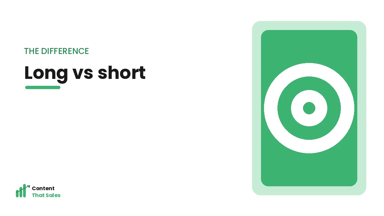Long versus short keywords illustration by Content That Sales