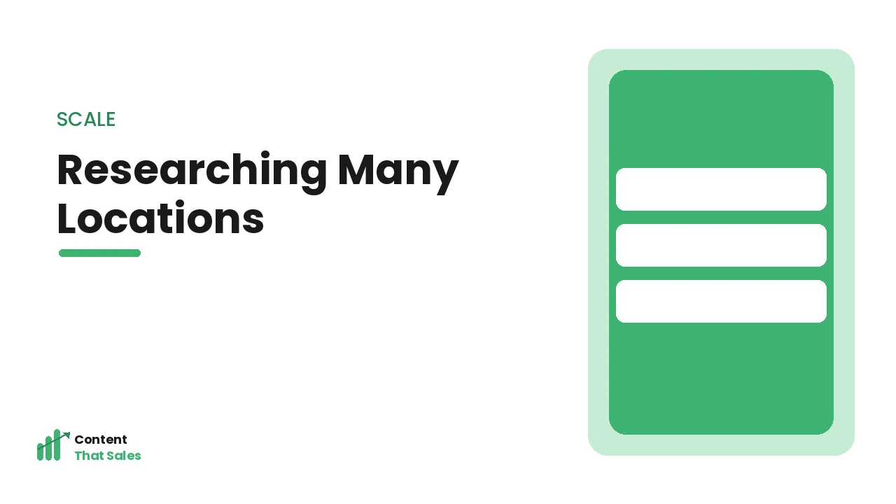 Researching keywords across many locations