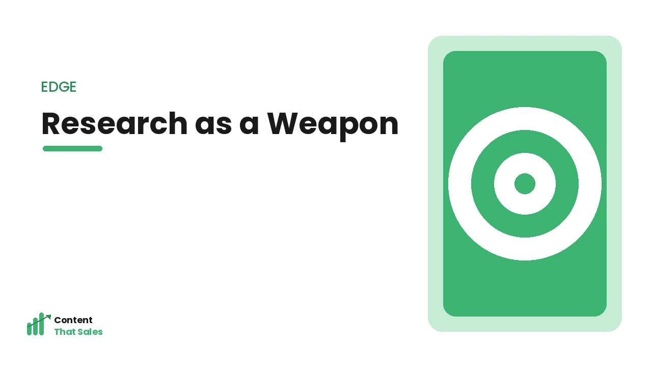 Using research as a competitive weapon