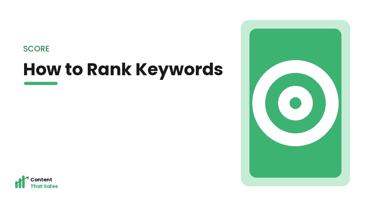 How to rank keywords by opportunity