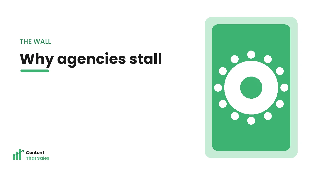 Why content agencies stall when scaling illustration by Content That Sales