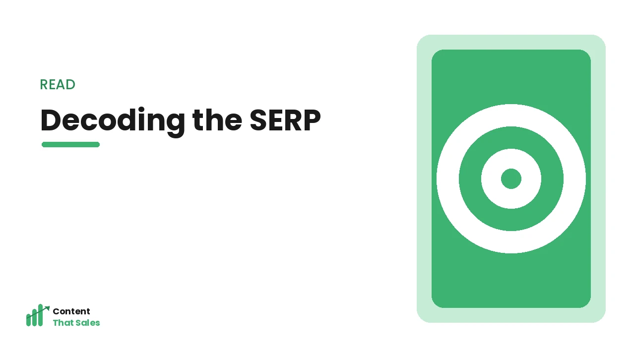 Decoding the search results page for intent