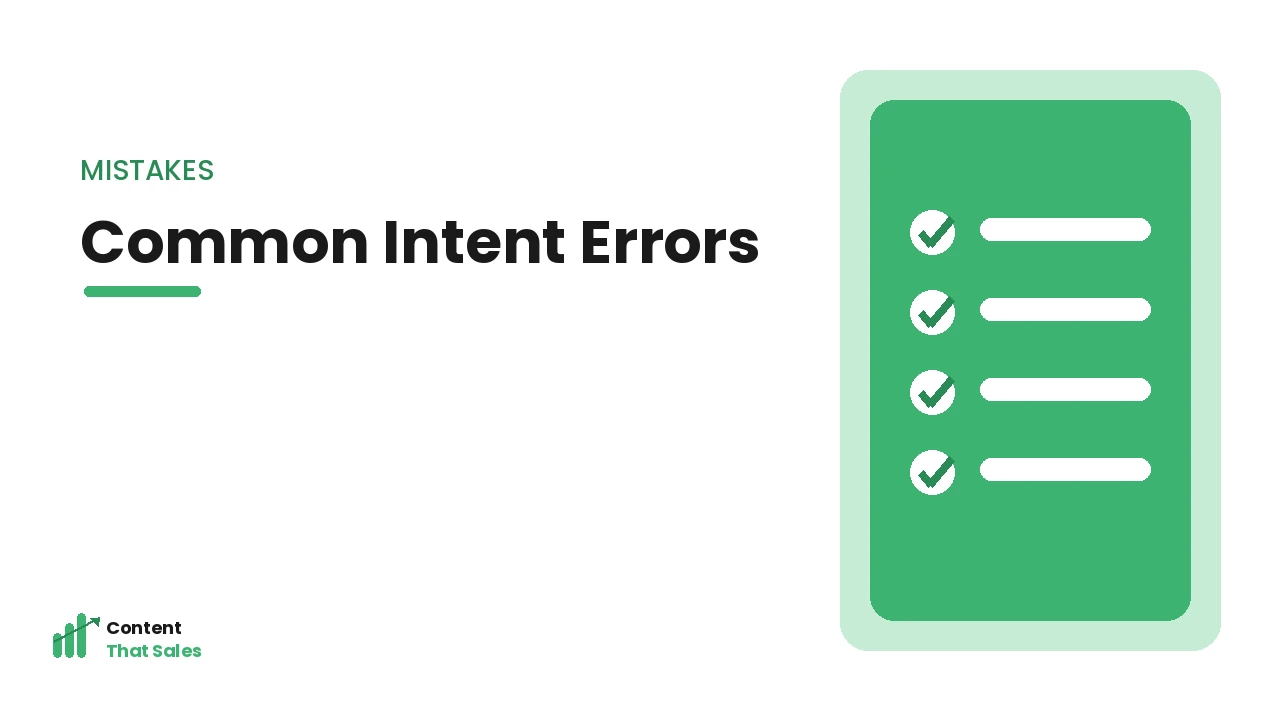 Common search intent errors to avoid