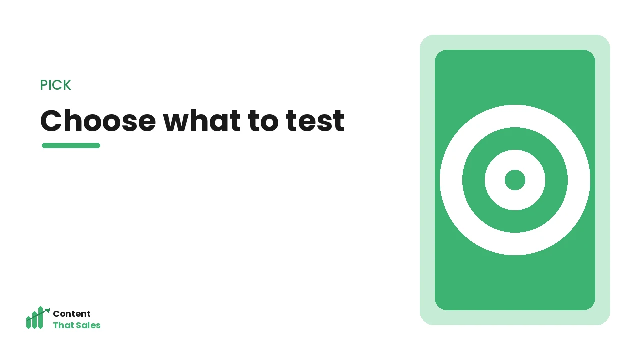 What to test first