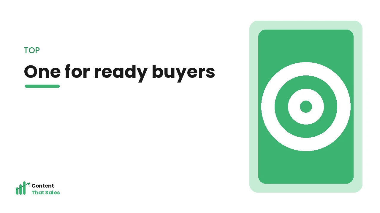 A CTA for ready visitors