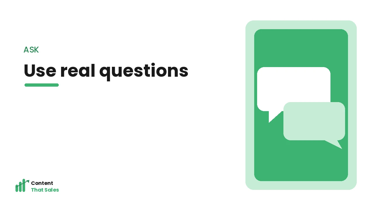 Answer real buyer questions