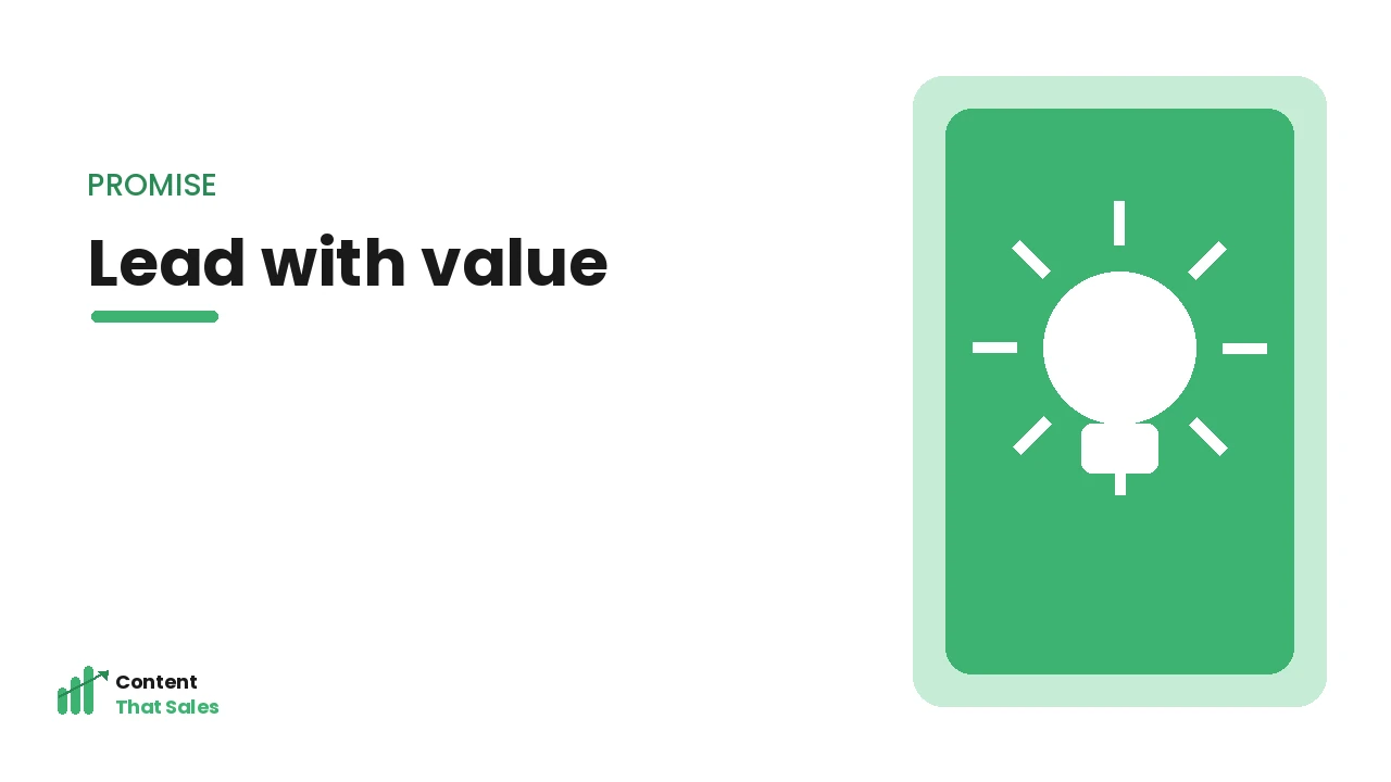 Leading with value above the fold