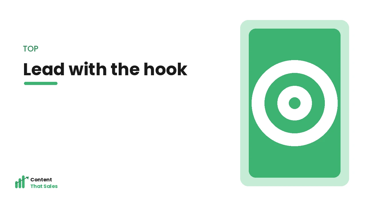 Leading with the hook