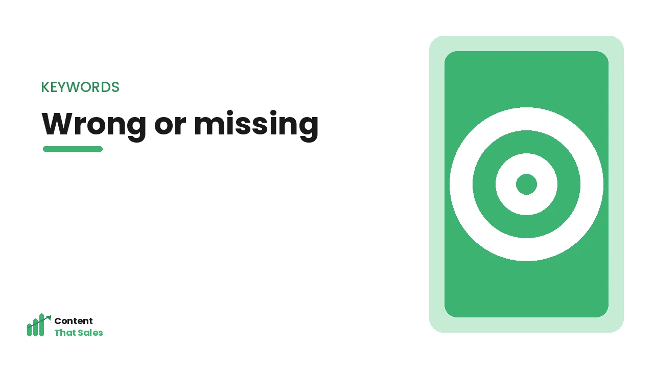 Keyword and targeting problems