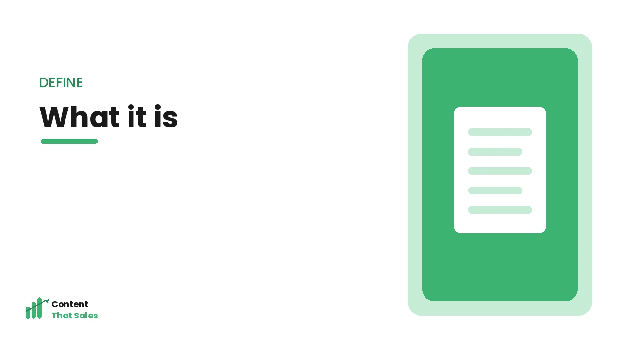 What a service page is