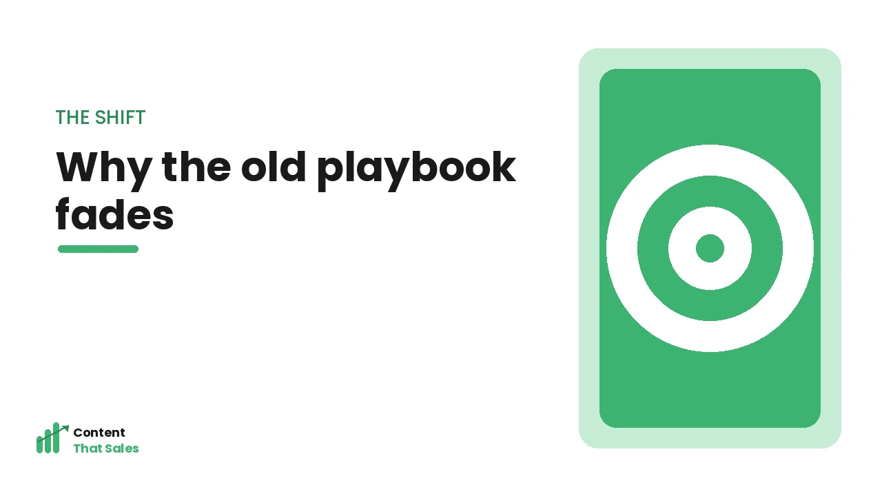Why the old content playbook is fading illustration by Content That Sales
