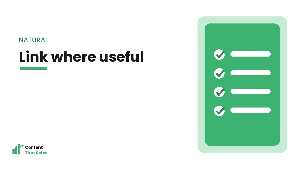 Linking where it is useful