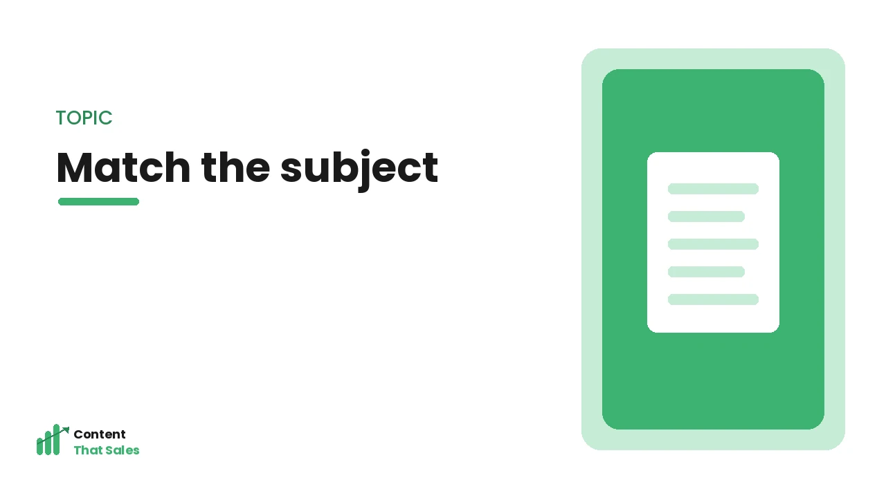 Matching length to the topic