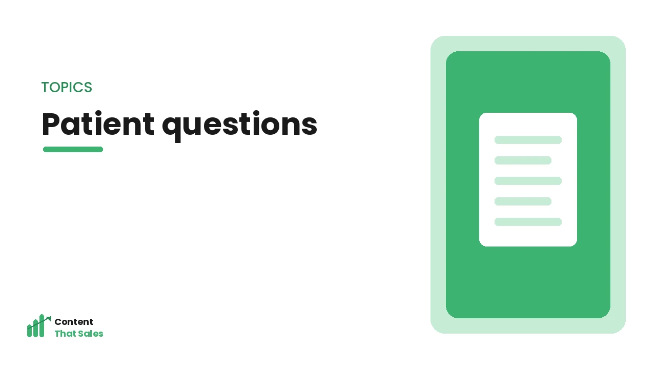 Answering patient questions