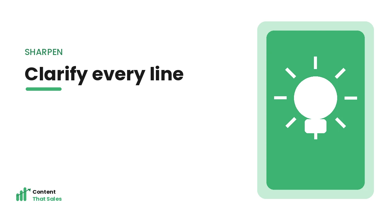 Sharpening every line for clarity