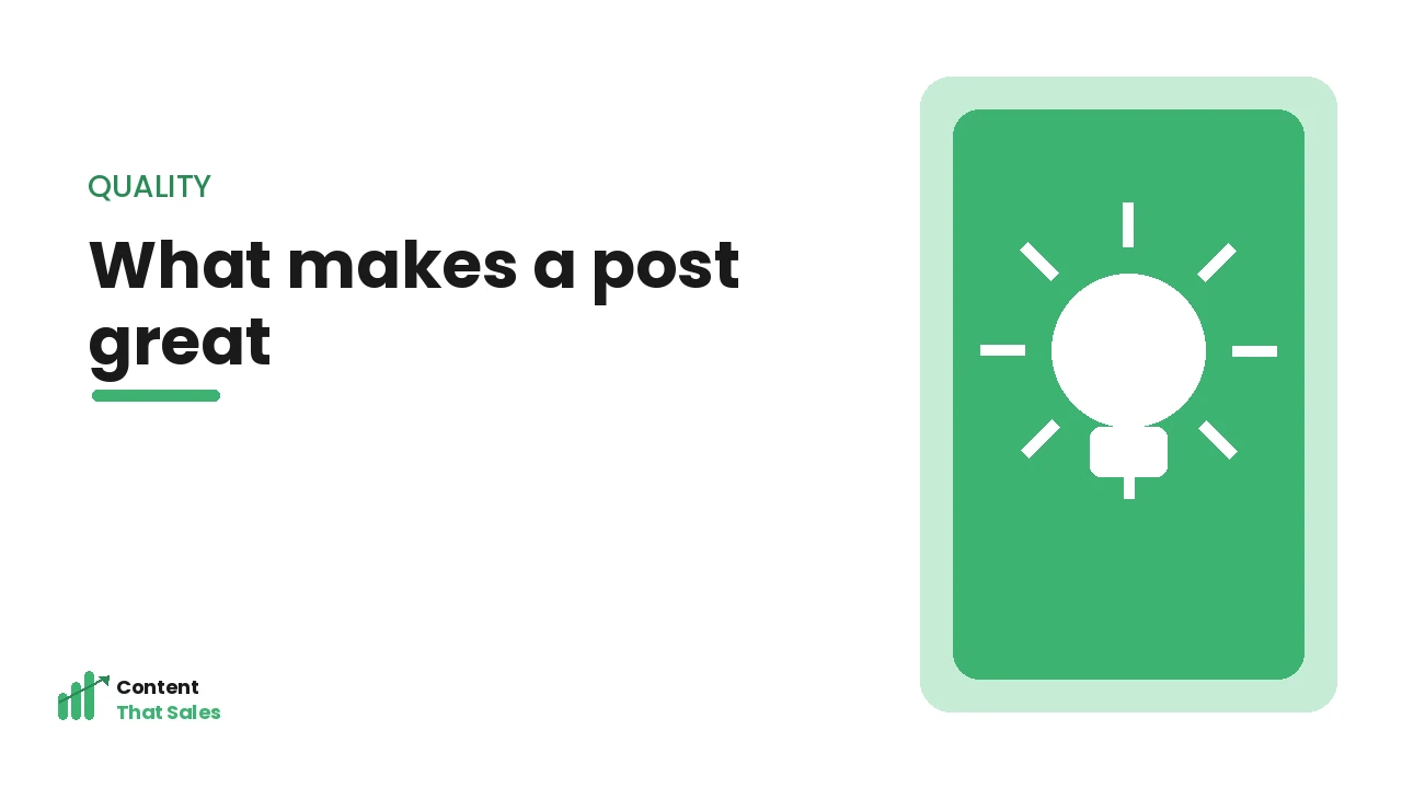 What makes a blog post great