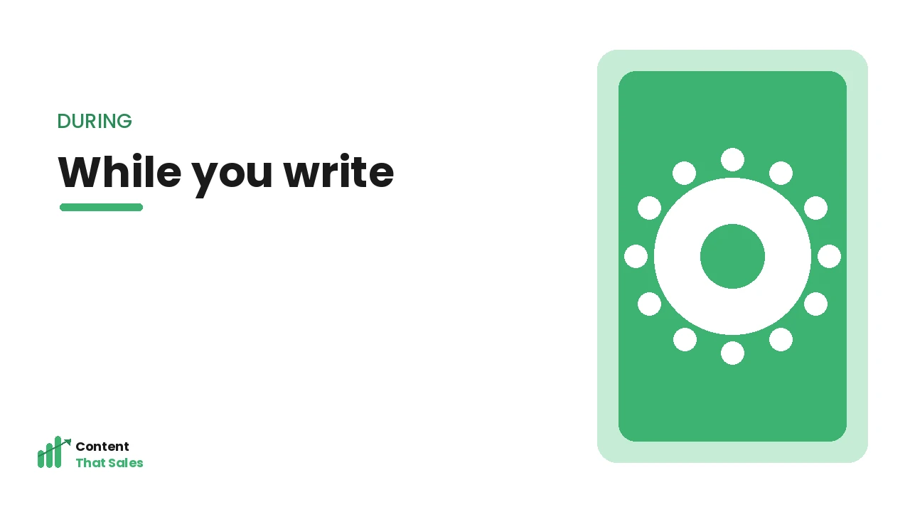 SEO checks while writing