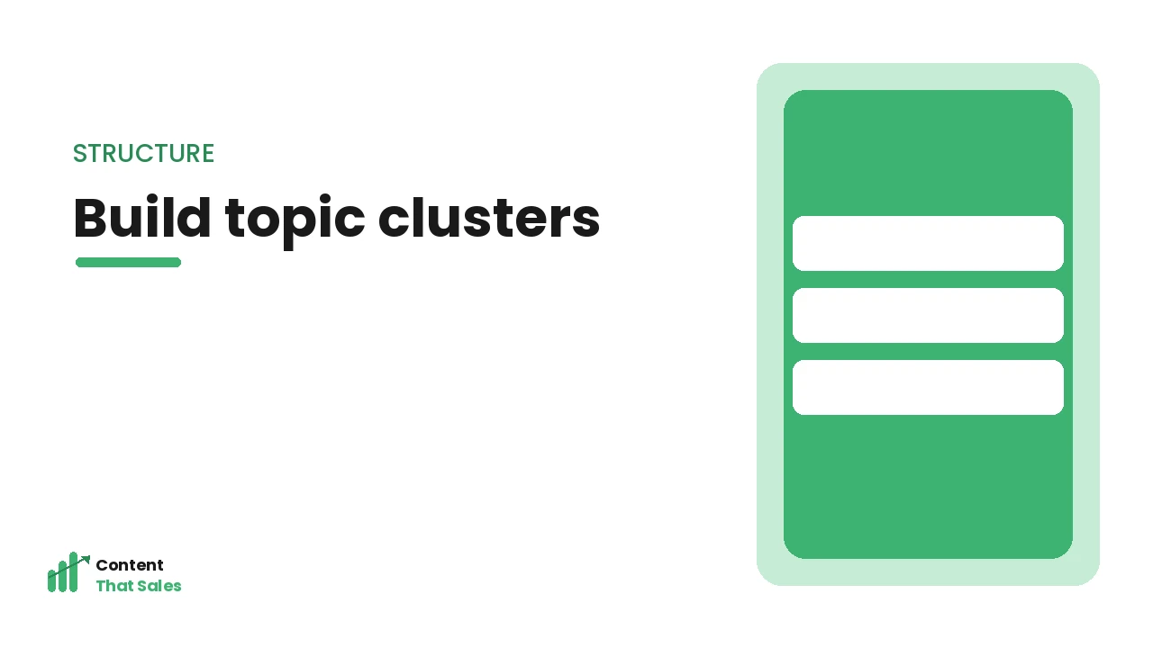 Building topic clusters with links