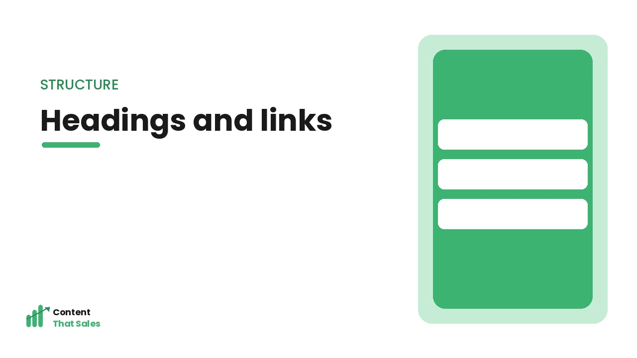 Structuring headings and content