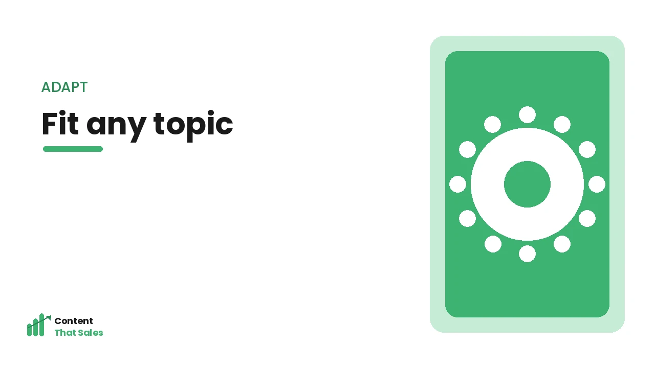 Adapting the template to any topic