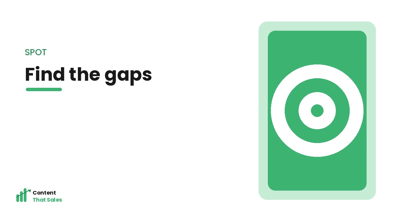 Finding gaps and weak spots