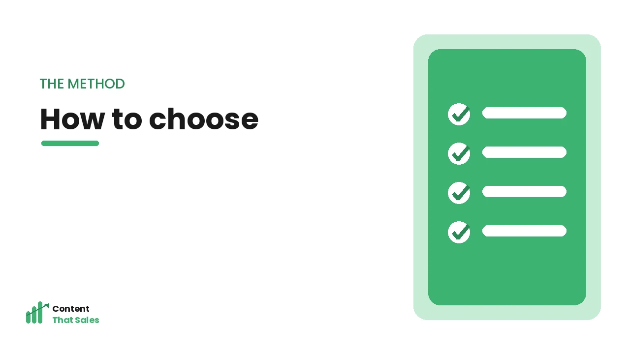 How to choose blog keywords method by Content That Sales