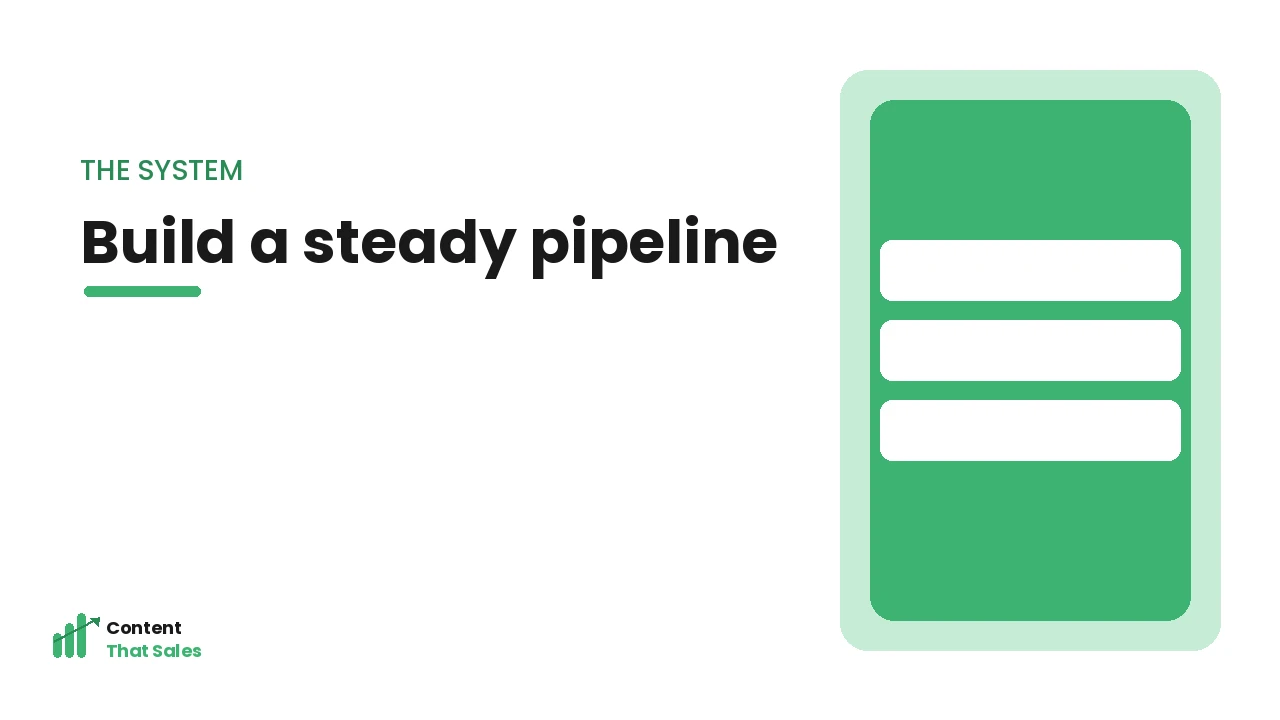 Building a steady client pipeline by Content That Sales