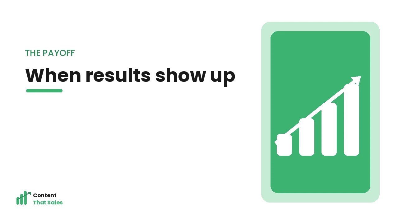 When content writing results show up by Content That Sales