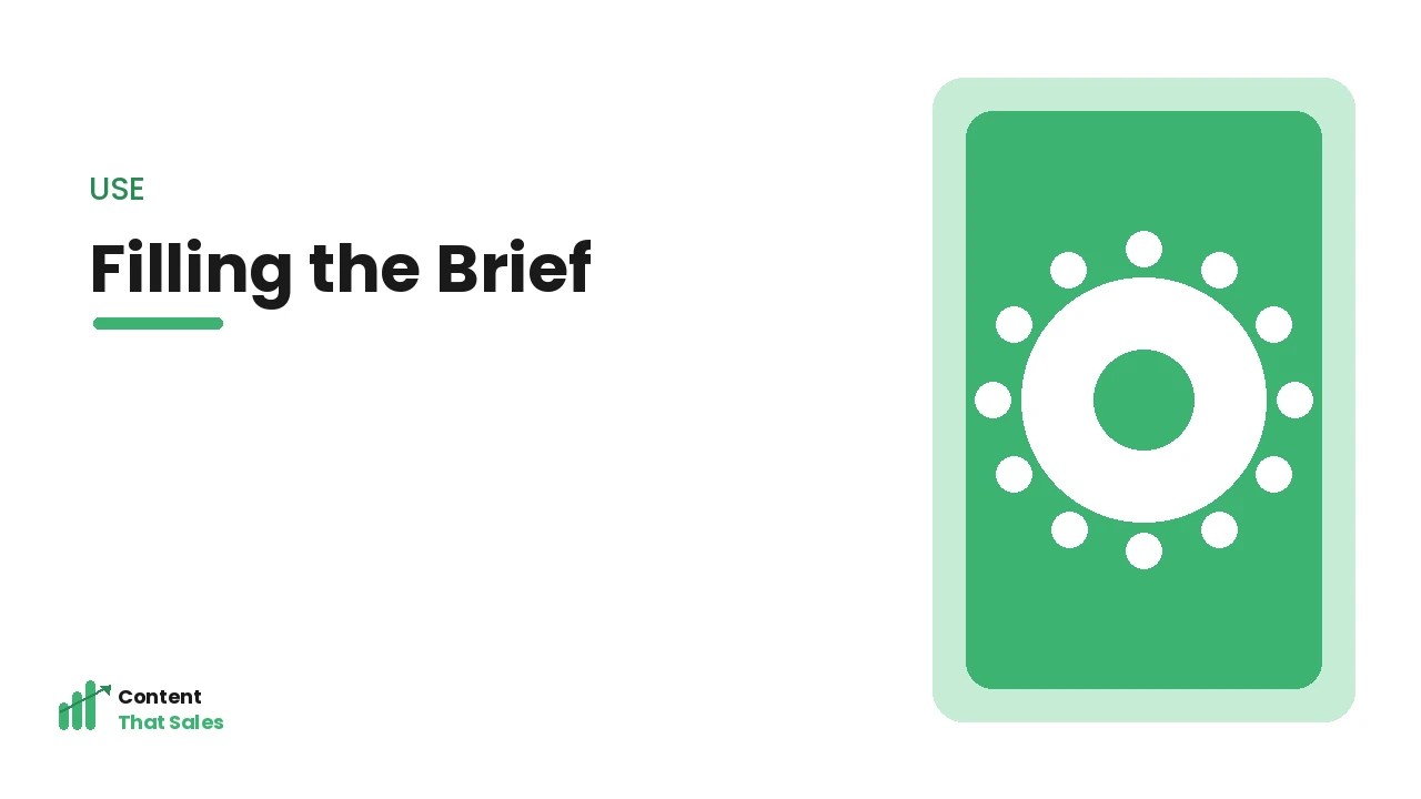 Filling in the homepage content brief