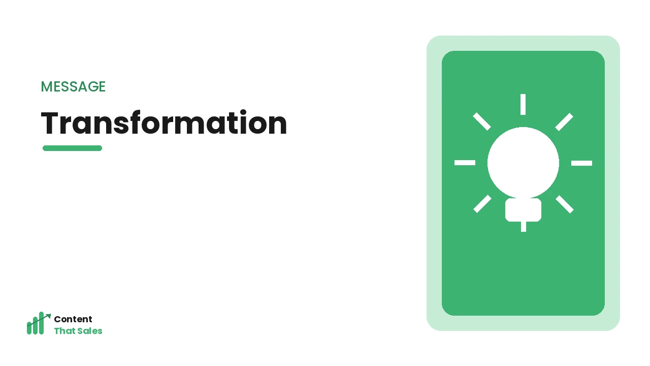 Selling transformation on a coaching homepage