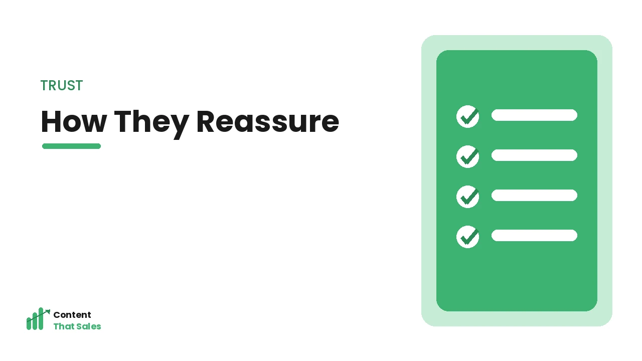 How service homepages reassure visitors