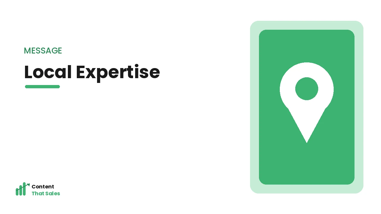 Showing local expertise on a real estate homepage