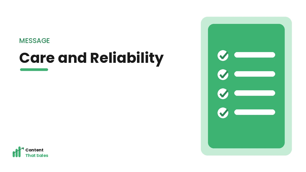 Showing care and reliability on a mover homepage