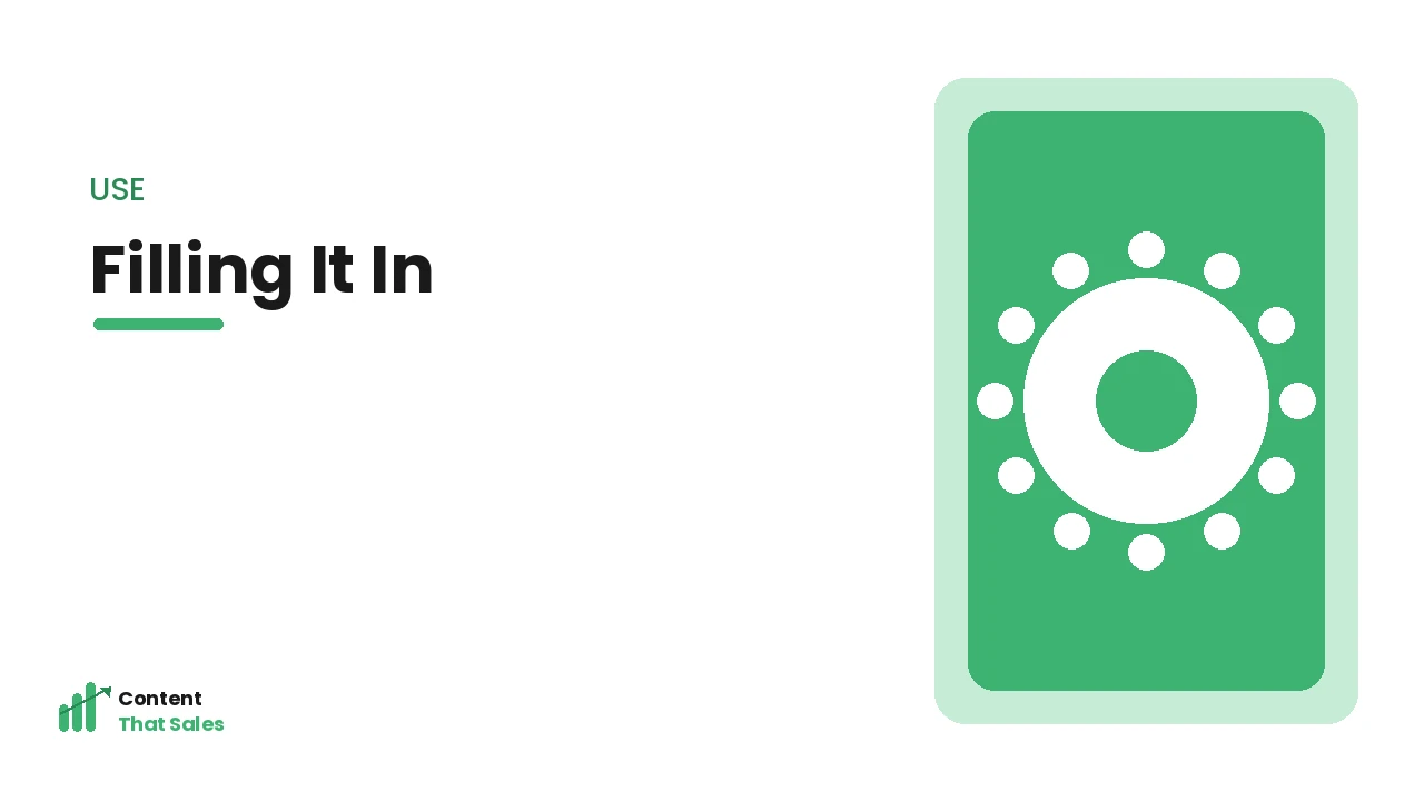 Filling in the SaaS homepage template