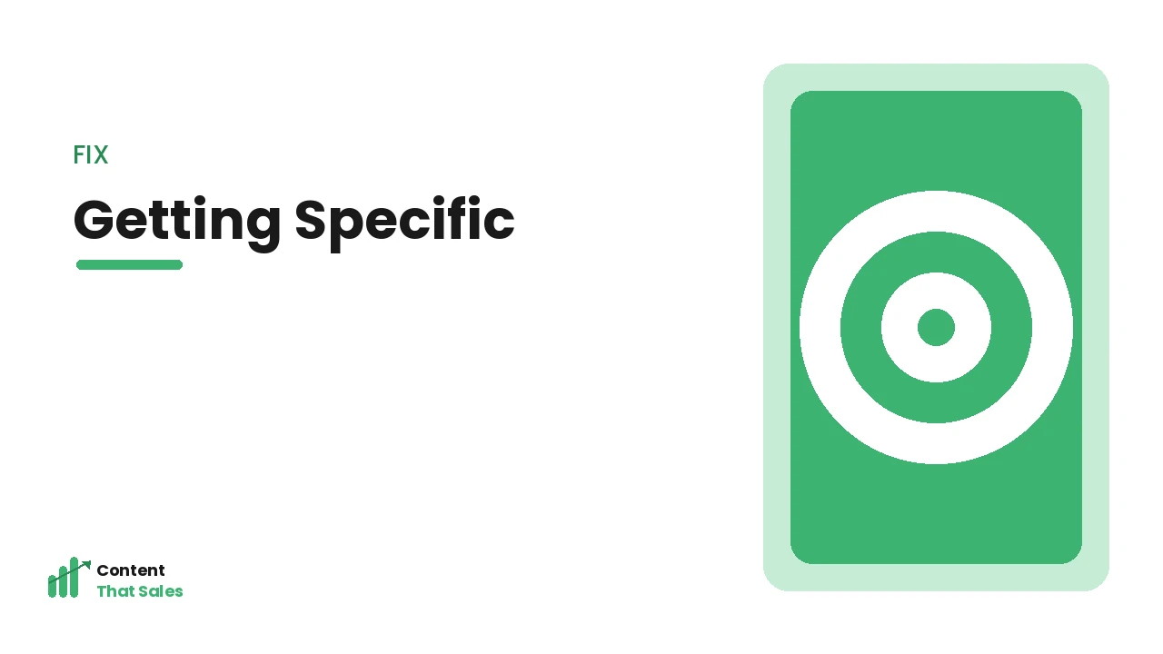Getting specific on your homepage