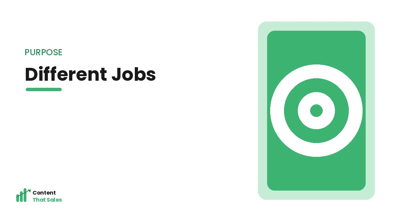 Different jobs for homepage and landing pages