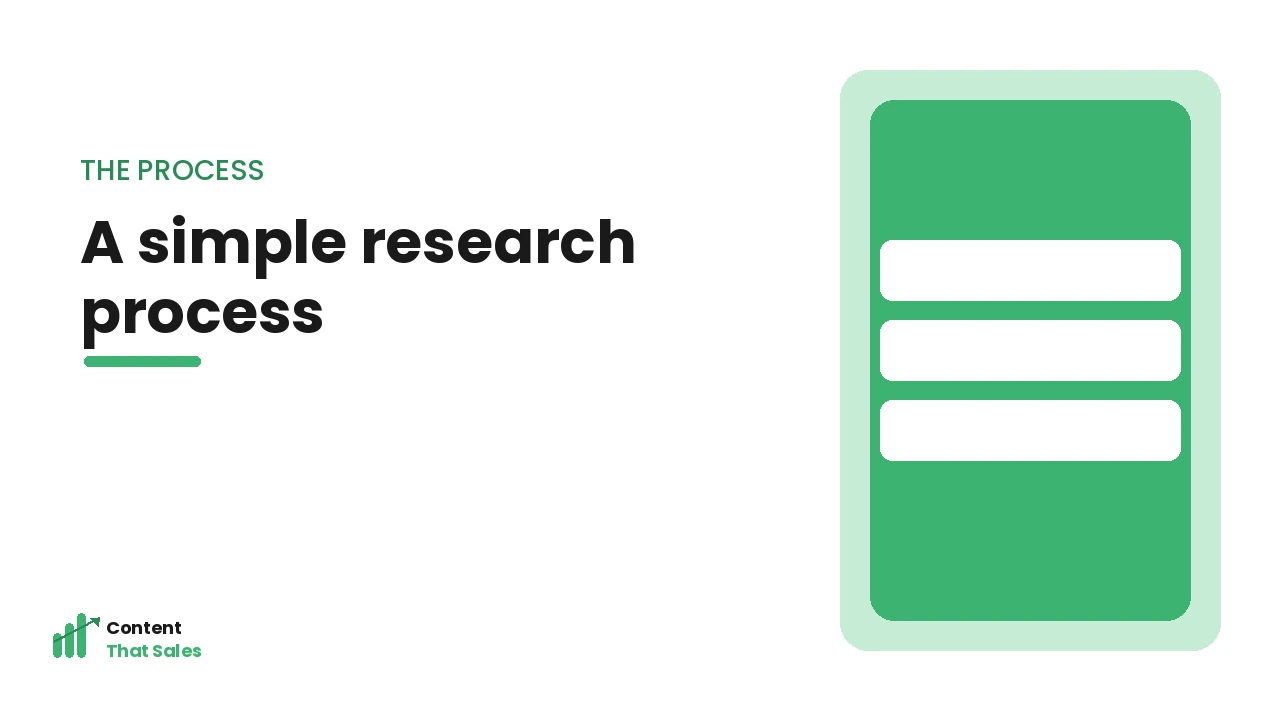 A simple keyword research process by Content That Sales