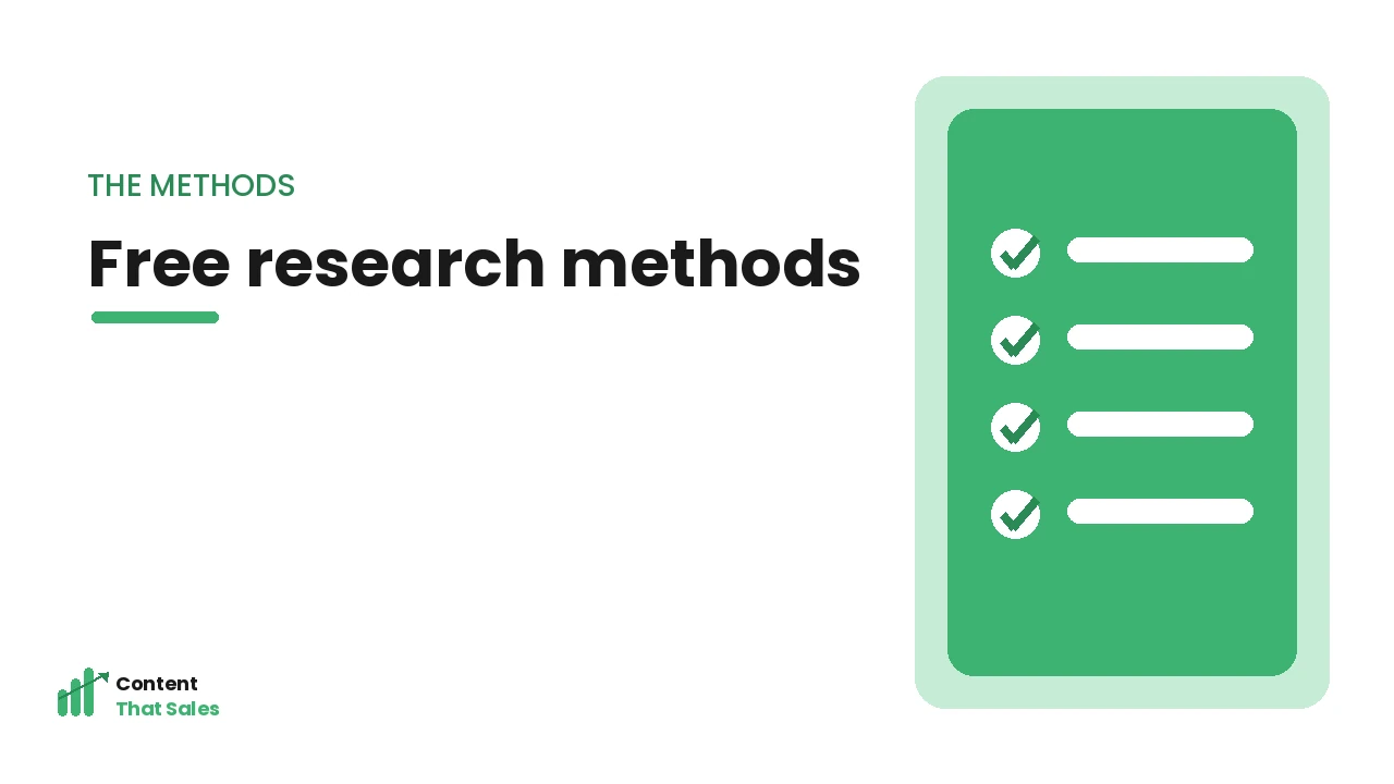 Free keyword research methods by Content That Sales