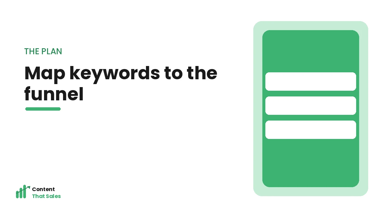 Map SaaS keywords to the funnel by Content That Sales